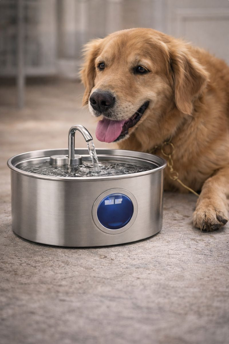 PurePaw Stainless Steel Flow Fountain