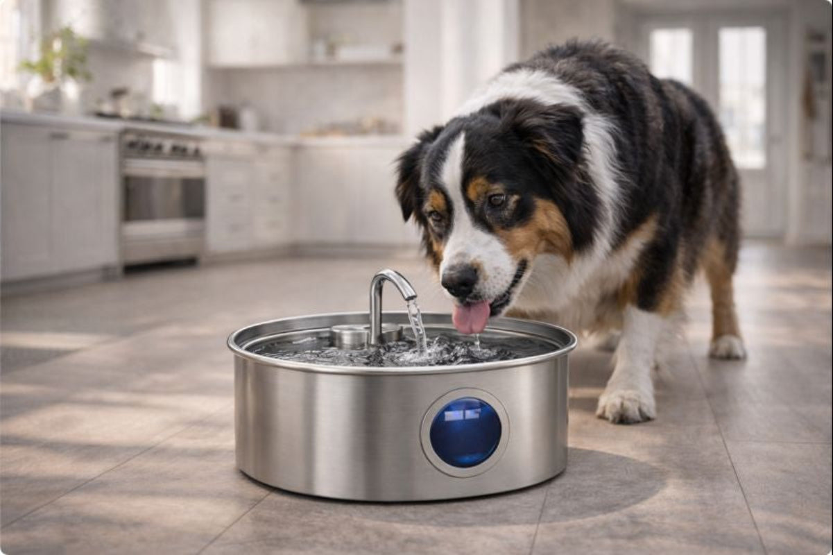 PurePaw Stainless Steel Flow Fountain