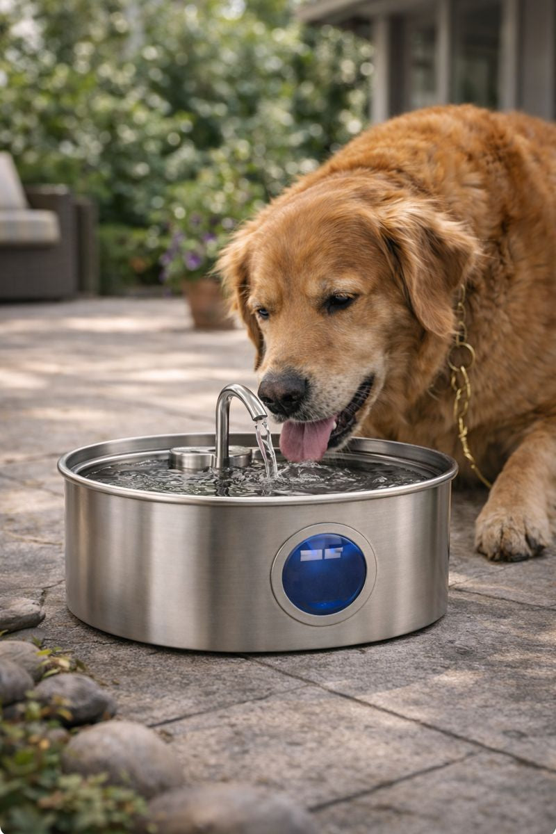 PurePaw Stainless Steel Flow Fountain