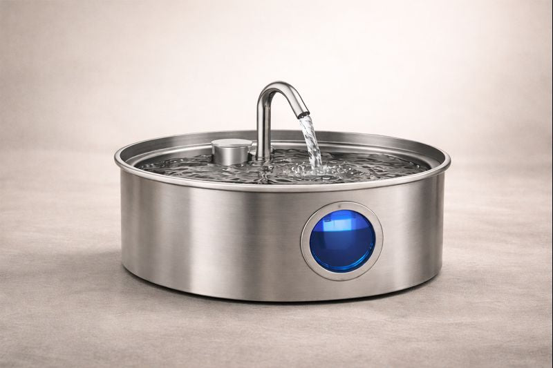 PurePaw Stainless Steel Flow Fountain