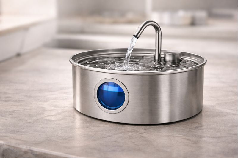 PurePaw Stainless Steel Flow Fountain